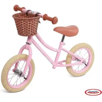 FUNBEE - Draisienne 12-- P’tite Promeneuse avec panier - Rose poudré