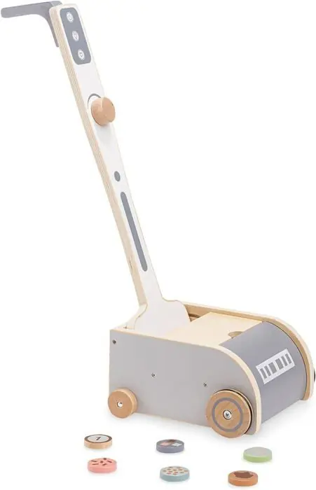 Jouet dImitation Bois- Mamabrum Aspirateur en bois pour enfants 3+ Jouet De Nettoyage avec Accessoires- Jeu De Rôle - Jouet Créatif