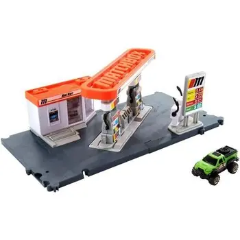 MATCHBOX Playset Station Essence - Circuit / Petite Voiture - 3 ans et +