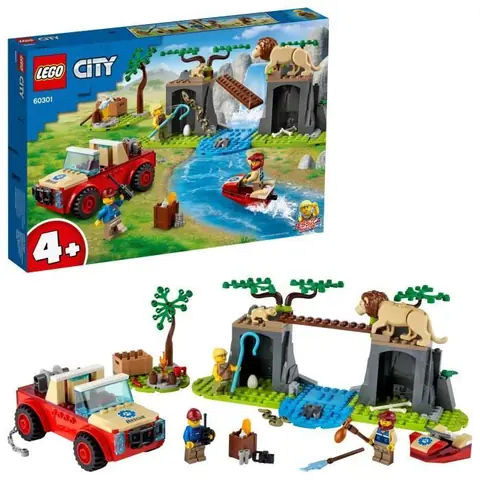 LEGO® 60301 City Wildlife Le tout-terrain de sauvetage des animaux sauvages, jouet voiture tout terrain avec figurines