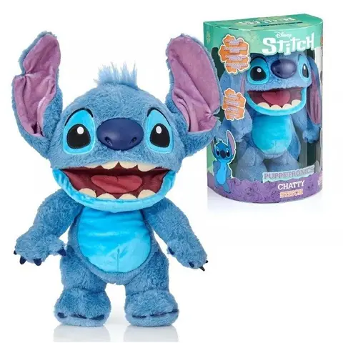 Peluche interactive - WOW! STUFF - Stitch - Effets sonores - Mouvements interactifs - Tissu doux