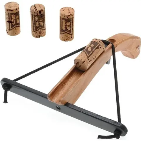 Arbalète en Bois UJJ KIDS - Jouet Enfant déguisement médiéval - 3 Bouchons liège