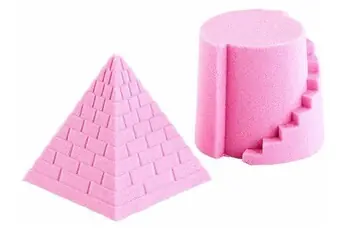 : Sable cinétique, moulable et stable - 500 g - fin - rose