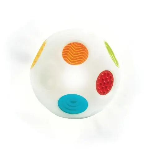 Jouet interactif pour bébé - INFANTINO - Senso Balle Sonore - 4 mélodies - 7 couleurs et lumières - 6 textures