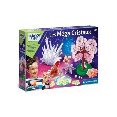 Laboratoire Cree des Mega Cristaux - Kit experiences scientifique - Jeu science - Mineralogie Pierres Precieuses