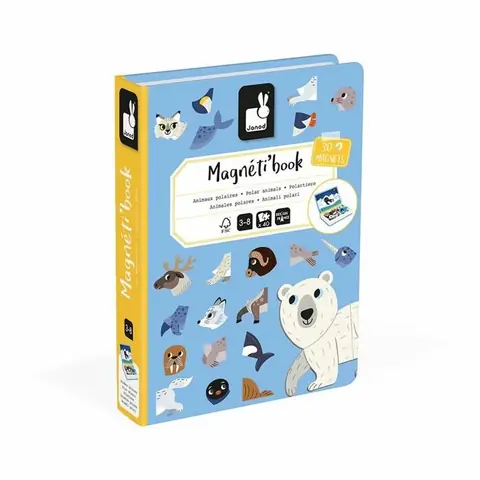 Janod MagnétiBook Animaux Polaires Jeu Magnétique Éducatif