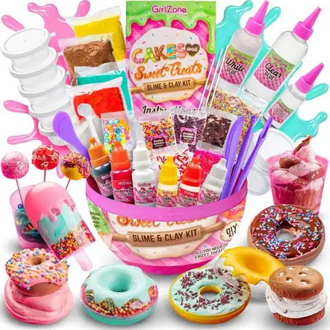 Cadeaux pour Les Filles Kit de Slime Déjà Fait Gâteaux et Friandises Oeuf Surprise Slime pour Faire Un Slime au Beurre Crunchy Kit