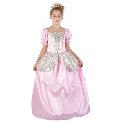 Déguisement Princesse - Disney Princesses - Rose et argent - 7 ans et plus