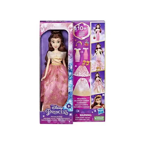 Coffret Belle multi tenue + Accessoires - Poupee Mannequin 30 cm Belle et la bete - Set Pour Disney Princesse +