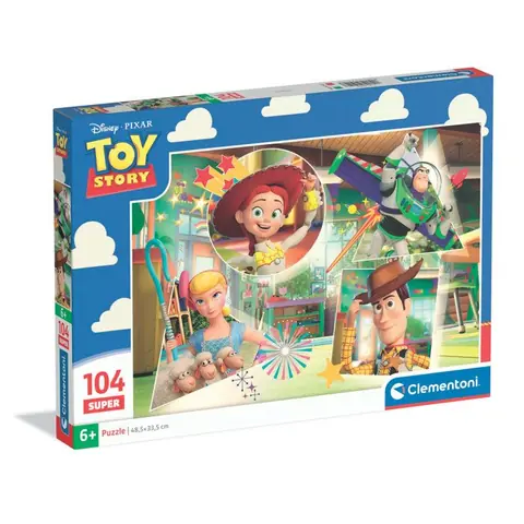 Puzzle 104 pièces -  Clementoni - Toy Story - Puzzle Enfant - Dès 6 ans - Pièces Super