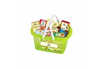 Panier d'achat Alnatura, rempli, produits bio, allemand