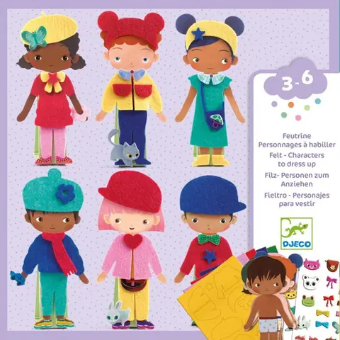 Jouet - Djeco - DJ00086 - Personnages Fille et Garçon - Coffret créatif - À partir de 3 ans