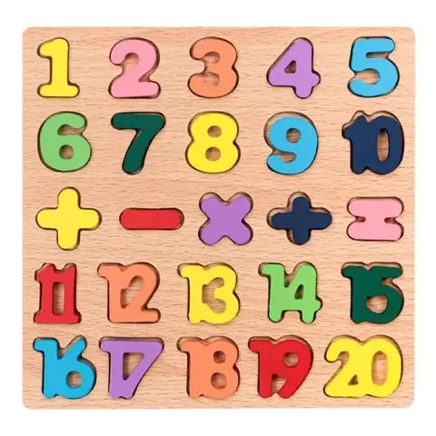 Puzzle en Bois - Montessori - Chiffres Colorés - Jouet éducatif pour Enfants 1-6 ans