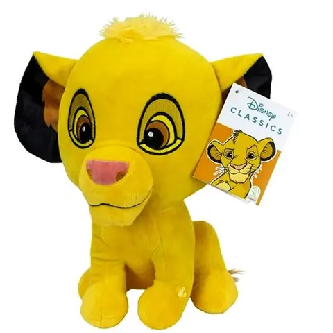 Peluche bebe Simba 28 cm le roi Lion - Jaune - Tissu - guizmax