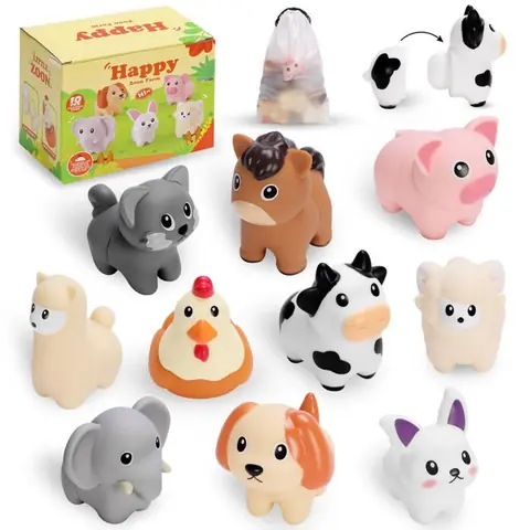 Jouet Montessori Tri Animaux Ferme - Jeu dÉveil & Empilage Bébé 1 2 3 Ans Cadeau Sensoriel Fille Garçon