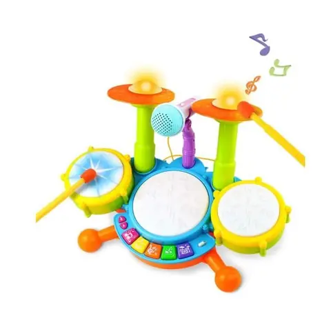 Tambour Jouet Bebe 1 an - Instruments de Musique Enfants Batterie Jeux Bebe 1 2 3 an ÉIdée Cadeau Enfant 1 2 3 an pour Bebe Filles