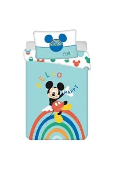 Disney Arc En Ciel - Parure de Lit Bébé Coton - Housse de Couette 100x135 cm Taie 40x60 cm