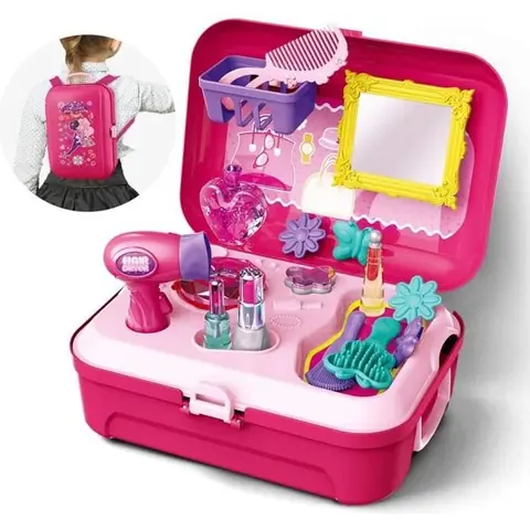 Maquillage Enfant Jouet Filles - Coiffeuse Enfant Malette Maquillage - Jouet Maquillage De Simulation pour Fille 4 5 6 Ans