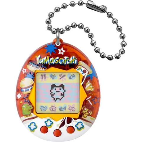 Tamagotchi - BANDAI - Tamagotchi original - Tama Yummy - Animal électronique virtuel avec écran couleur 3 boutons et jeux