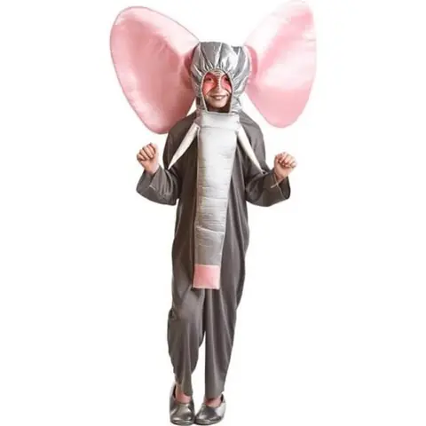 Déguisement - Dumbo - Éléphant Gris - Combinaison Coiffe et Trompe - Plusieurs Tailles
