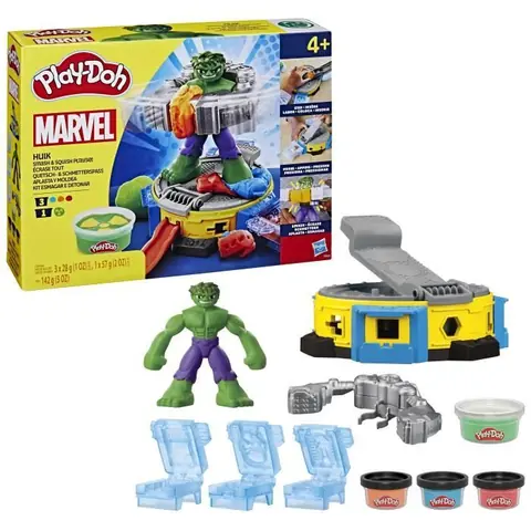 Play-Doh Hulk Écrase tout coffret pâte à modeler avec figurine Hulk à partir de 4 ans Marvel
