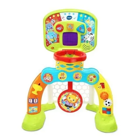 Centre de sport interactif pour enfants - VTech - Basket-Gol - Cage de football - Panier de basket-ball