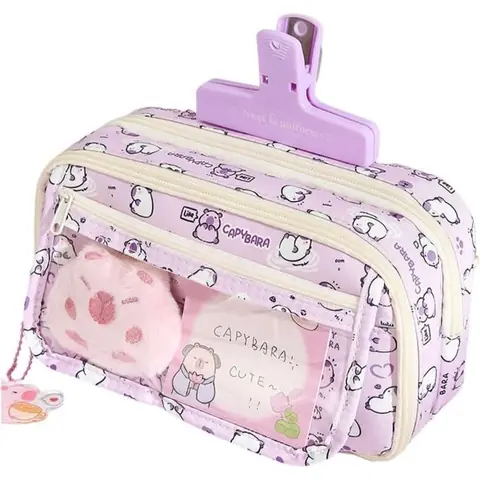 Trousse à crayons - Capybara - Multicouche - Grande capacité - Organisateur mignon