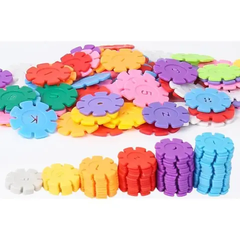Jeu de Construction500 Pièces Flocons de Neige Jeu de ConstructionBlocs de Construction pour Enfants Jouets Neige Flocon DIY de