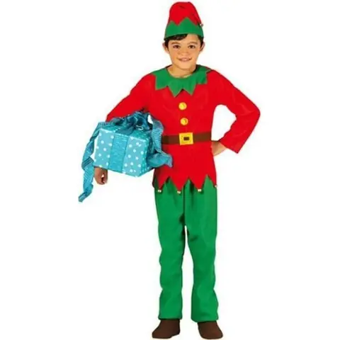 Déguisement - Lutin ou Elfe - Rouge et Vert - Intérieur - Garçon - 3 à 14 ans