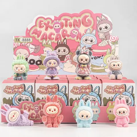 Aléatoire 12 pcs - Labubu - Rose - Boîtes Surprises Kawaii en PVC Mini Poupées Cadeau Noël ou AnniversaiSet de Surprises PELUCHE