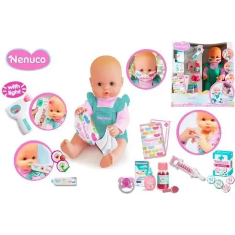 Nenuco tu es malade? Poupon 35 cm avec accessoires Jouet pour enfants dès 2 ans NEN02