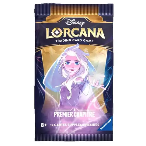 Booster - RAVENSBURGER - Disney Lorcana - Chapitre 1 - 12 cartes - Reprint - 8 ans et plus