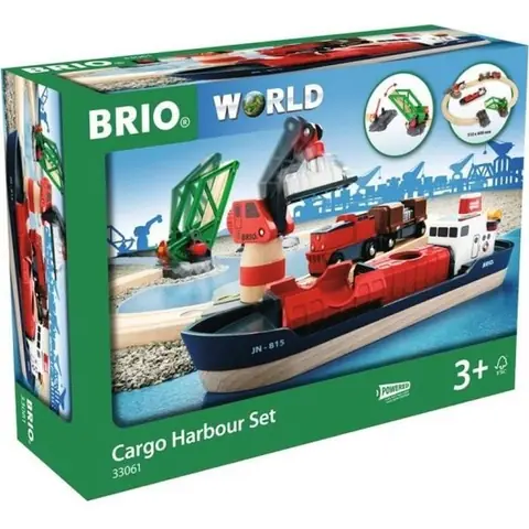 Circuit dactivités portuaires en bois BRIO - Coffret complet 16 pièces - Ravensburger - Dès 3 ans