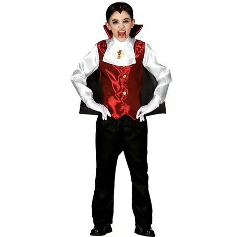 déguisement comte vampire élégant garçon - 7/9 ans - rouge - guirca 81821