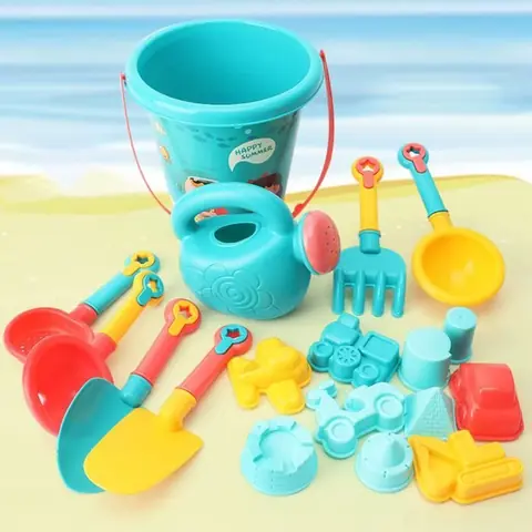 SURENHAP Jouet de sable de plage Ensemble de jouets de plage pour enfants 18 pièces seau de plage amusant puericulture coffre