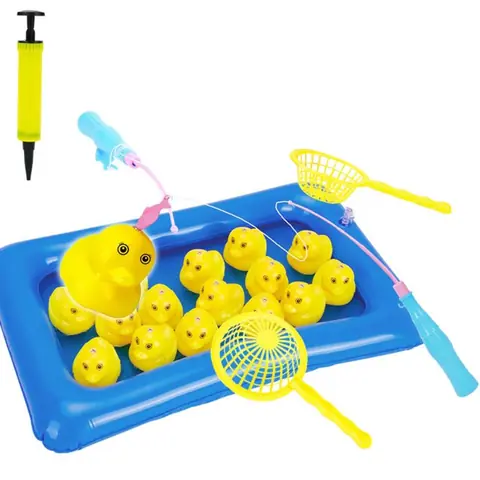 Jeu pêche aux canards enfants – canards magnétiques flottants – bassin/baignoire – éducatif garçons/filles Label
