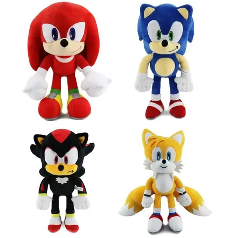 PELUCHE- Peluche Sonic Mouse Lot De 4 Pièces Peluche Douce Pour Les Fans Garçons Et Filles Jouet Adoré