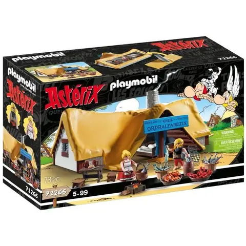 PLAYMOBIL 71266 Astérix Hutte dOrdralfabetix village d’Astérix Jouet de collection Dès 5 ans