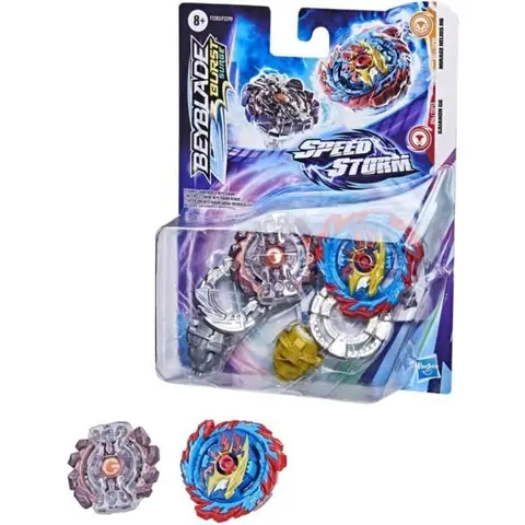 Beyblade Burst Surge Dual Pack 2 toupies de compétition Speedstorm Mirage Helios H6 et Gaianon G6