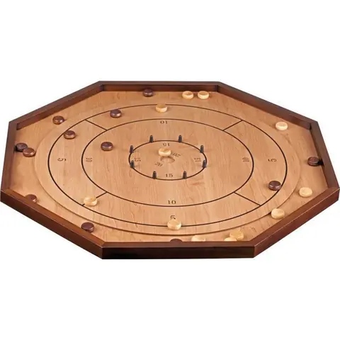 Jeu de société - PHILOS - Crokinole - Plateau MDF et pin - Pièces bois de Schima - Jeu de réflexion