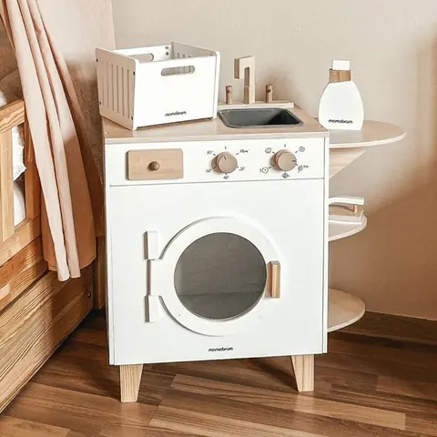 Soin de la maison- Néttoyage- Ménage- Mamabrum - Jouet dimitation- 65x295x68 cm- Fer à repasser- Panier à linge
