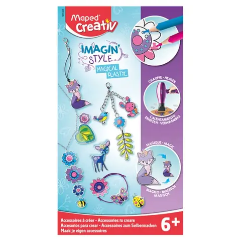 Loisirs créatifs - Maped - IMAGINSTYLE - Coffret daccessoires - 19 dessins - 12 crayons de couleur