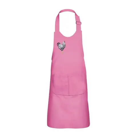 Fabulous Tablier Cuisine Enfant 2 Poches Rose Poule Dessin - Haut de gamme