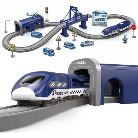 Circuit Voiture Électrique MARSEE Ensemble flexible avec 66 accessoires pour enfants de 3 à 8 ans Jouet éducatif pour enfants