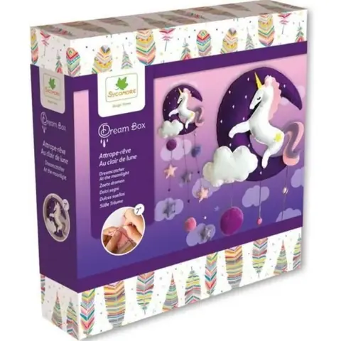 SYCOMORE - Boîte pour fabriquer un attrape-rêve au Clair de lune violet pour enfant