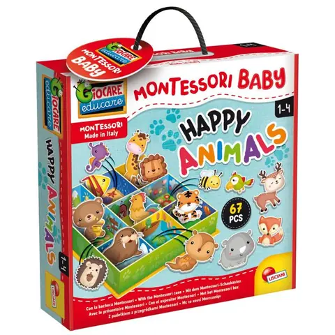 Boîte dapprentissage Tri animaux - Jeu Montessori - LISCIANIGIOCHI - Jeu de classification Apprentissage des habitats