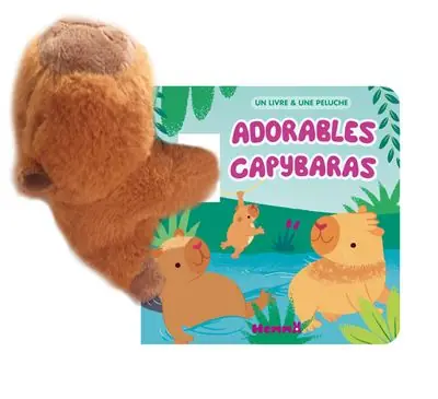 Un livre & une peluche - Adorables capybaras Livre avec une peluche - Sarah Grateley - Hemma - Boîte ou accessoire - Jeux livres objets