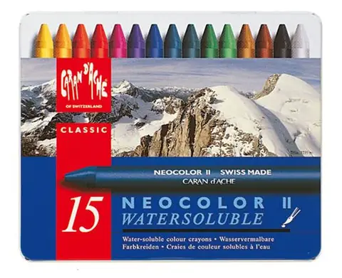 Boite de 15 crayons de couleur Caran d'Ache Neocolor II