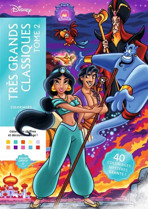 Coloriages Mystères Disney - Très grands classiques Tome 2 Colorie les chiffres et découvre l'image - Alexandre Karam - Hachette Heroes