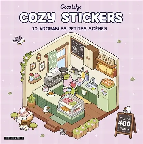 Cozy Stickers - Coco Wyo - 10 adorables petites scènes - Coco Wyo - Dessain Et Tolra - broché - Livre-jeu